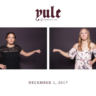 fist bump in yule photo booth