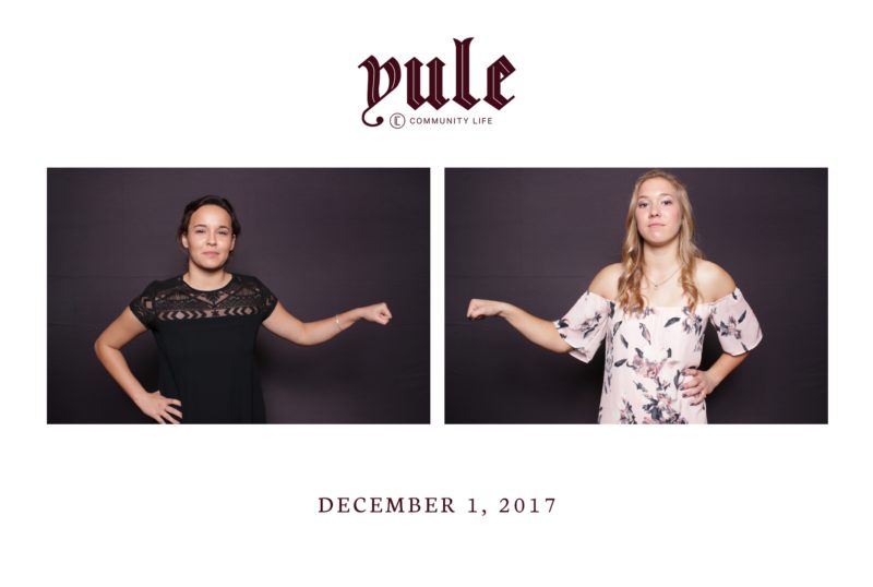 fist bump in yule photo booth